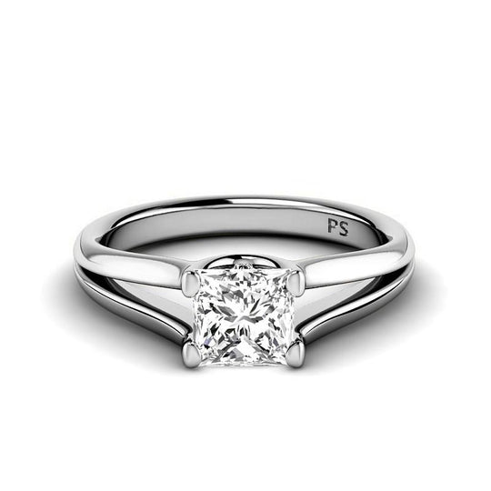 0.50-3.00 CT Princess Cut Lab Grown Diamonds -  Solitaire Ring