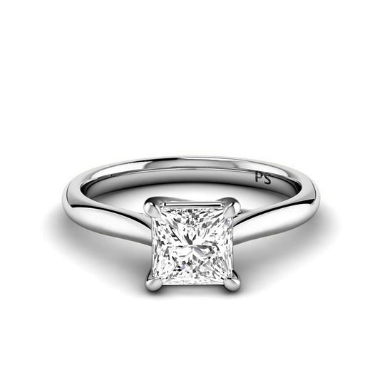 0.50-3.00 CT Princess Cut Lab Grown Diamonds -  Solitaire Ring