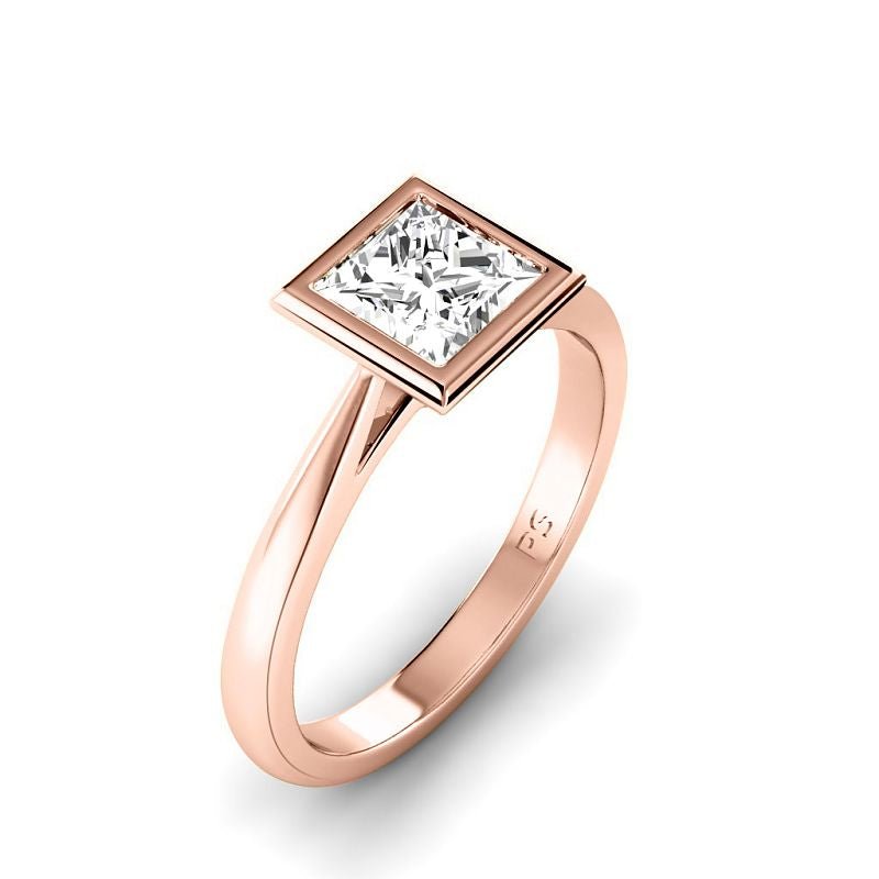 0.50-3.00 CT Princess Cut Lab Grown Diamonds - Solitaire Ring - Primestyle.com