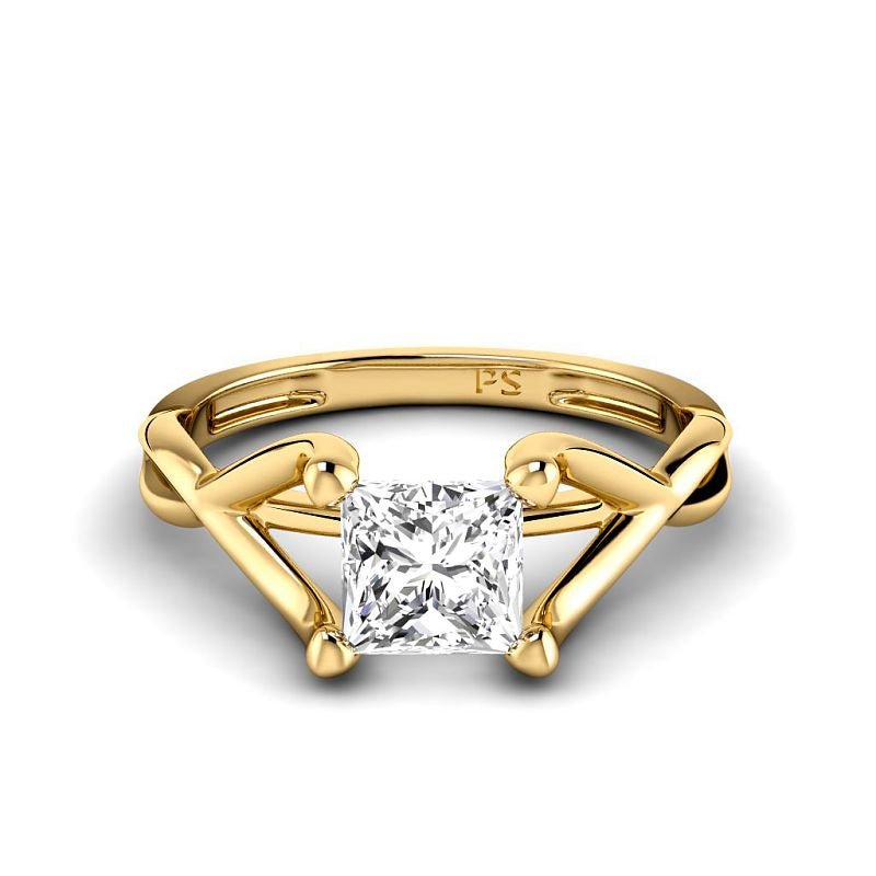 0.50-3.00 CT Princess Cut Lab Grown Diamonds - Solitaire Ring - Primestyle.com