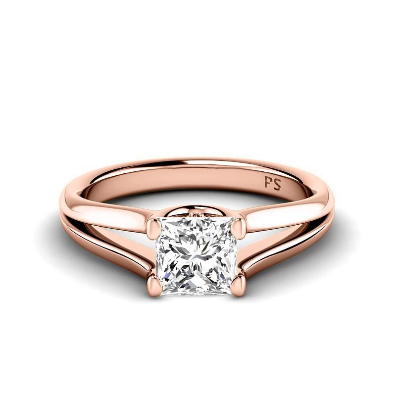 0.50-3.00 CT Princess Cut Lab Grown Diamonds - Solitaire Ring - Primestyle.com