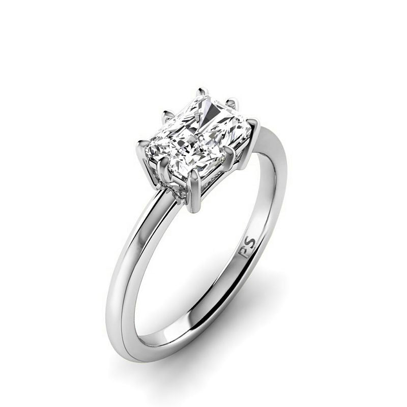 0.50-3.00 CT Radiant Cut Lab Grown Diamonds - Solitaire Ring - Primestyle.com