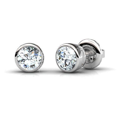 0.50-3.00 CT Round Cut Diamonds - Stud Earrings