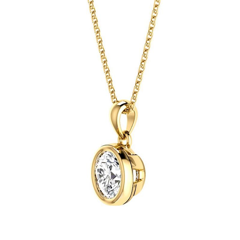 0.50-3.00 CT Round Cut Lab Grown Diamonds - Solitaire Pendant - Primestyle.com