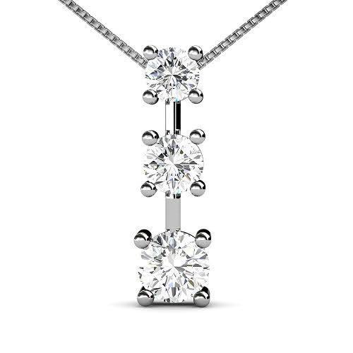 0.50 CT Round Cut Natural Diamonds - Diamond Pendants