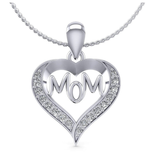 0.50 CT Round Cut Diamonds - Heart Pendant