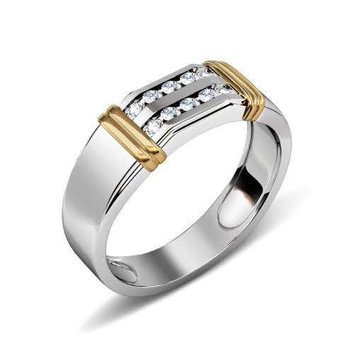 0.50 CT Round Cut Natural Diamonds - Mens Wedding Bands