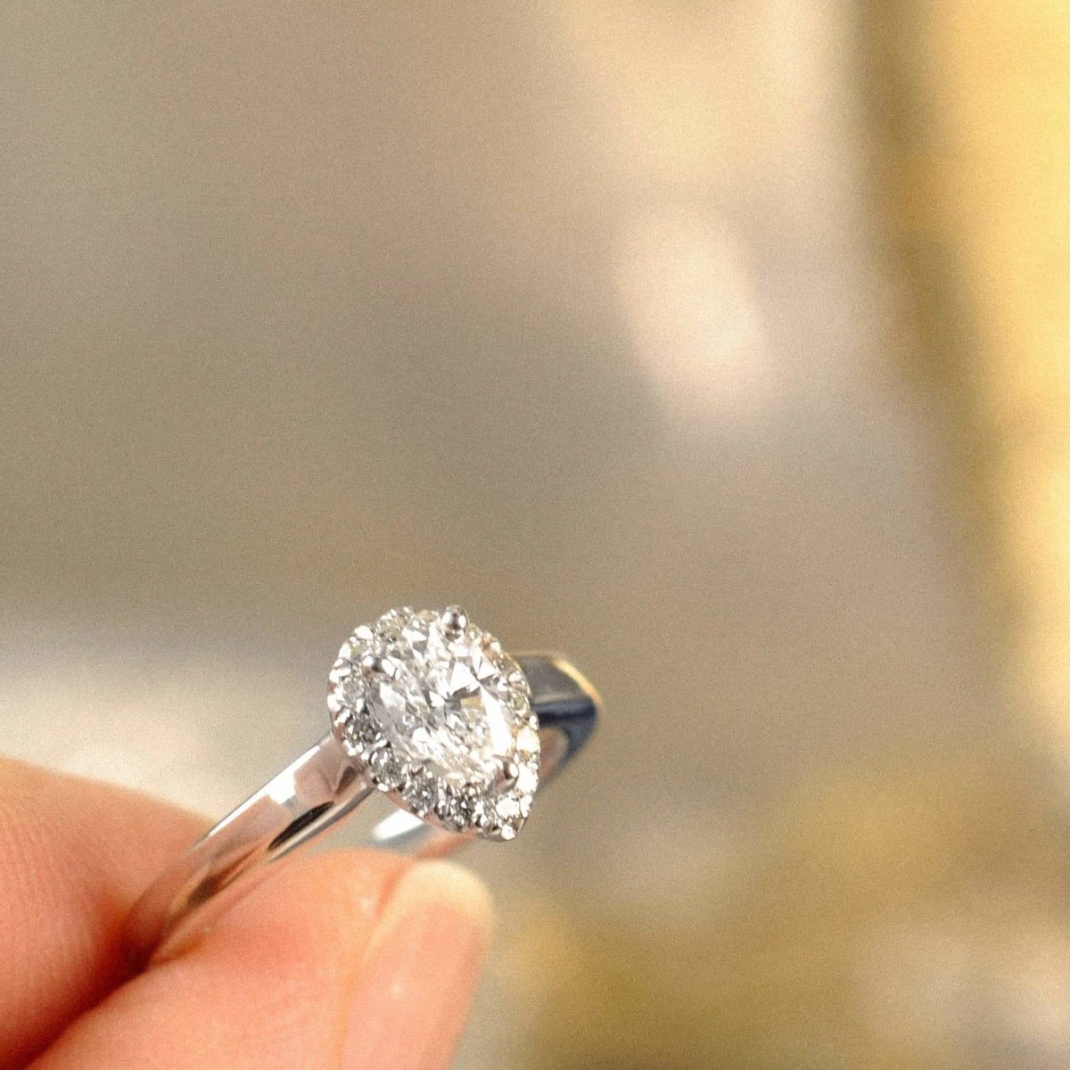 0.55-1.70 CT Round &amp; Pear Cut Diamonds - Engagement Ring - Primestyle.com