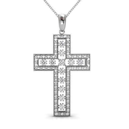 0.55 CT Round Cut Natural Diamonds - Diamond Pendants