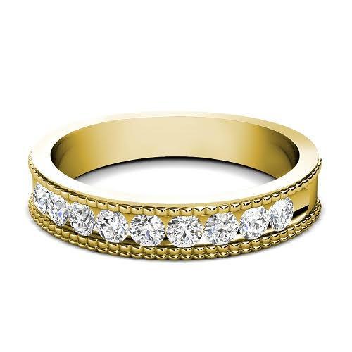 0.55 CT Round Cut Diamonds - Mens Wedding Band - Primestyle.com