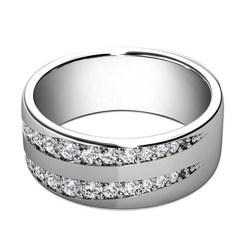 0.55 CT Round Cut Diamonds - Wedding Band - Primestyle.com