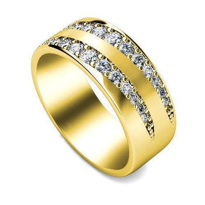 0.55 CT Round Cut Diamonds - Wedding Band - Primestyle.com