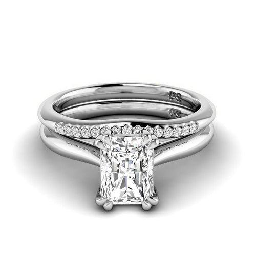 0.60 - 6.10 CT Radiant & Round Cut Diamonds - Bridal Set - Primestyle.com