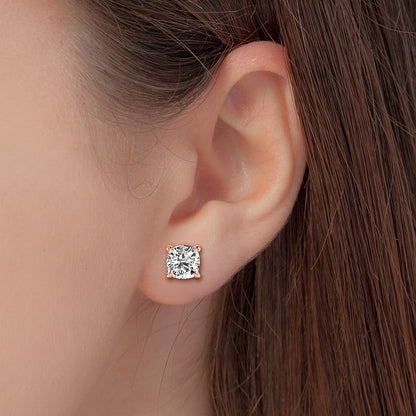 0.60-5.00 CT Cushion Cut Lab Grown Diamonds - Stud Earrings - Primestyle.com