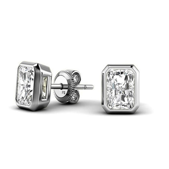 0.60-5.00 CT Radiant Cut Lab Grown Diamonds - Stud Earrings