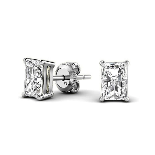 0.60-5.00 CT Radiant Cut Lab Grown Diamonds - Stud Earrings