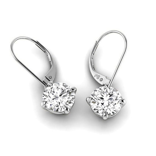 0.60-5.00 CT Round Cut Lab Grown Diamonds - Stud Earrings