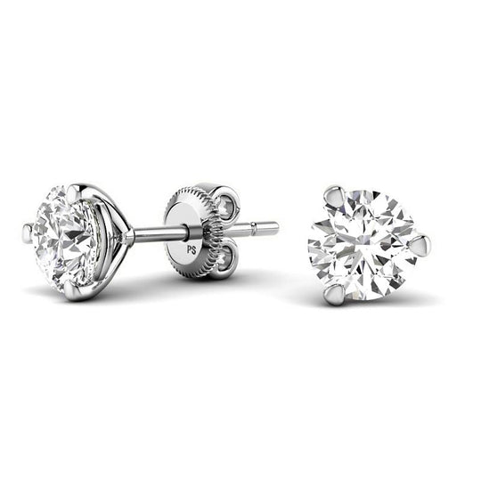 0.60-5.00 CT Round Cut Lab Grown Diamonds - Stud Earrings