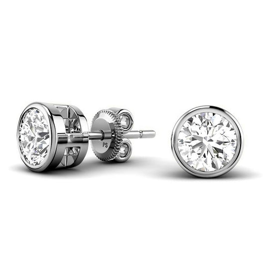 0.60-5.00 CT Round Cut Lab Grown Diamonds - Stud Earrings