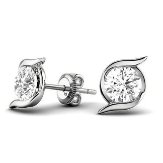 0.60 - 5.00 CT Round Cut Lab Grown Diamonds - Stud Earrings - Primestyle.com