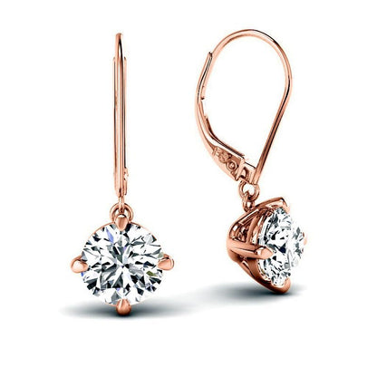0.60-5.00 CT Round Cut Lab Grown Diamonds - Stud Earrings - Primestyle.com