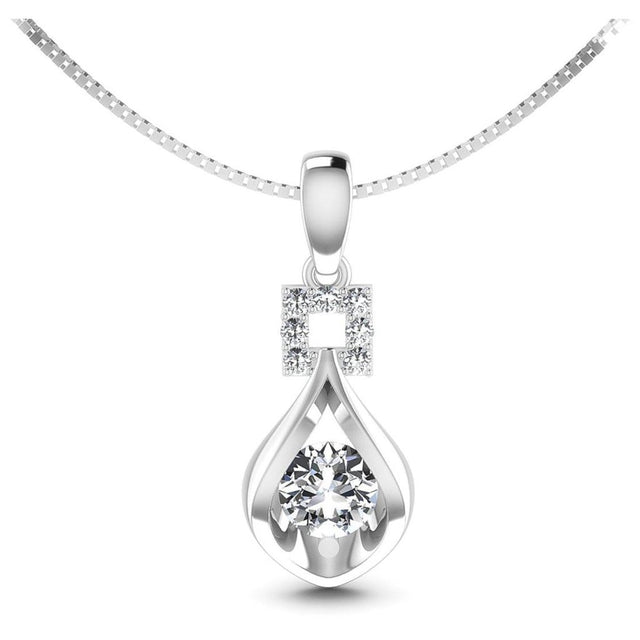 0.60 CT Round Cut Natural Diamonds - Fashion Pendants