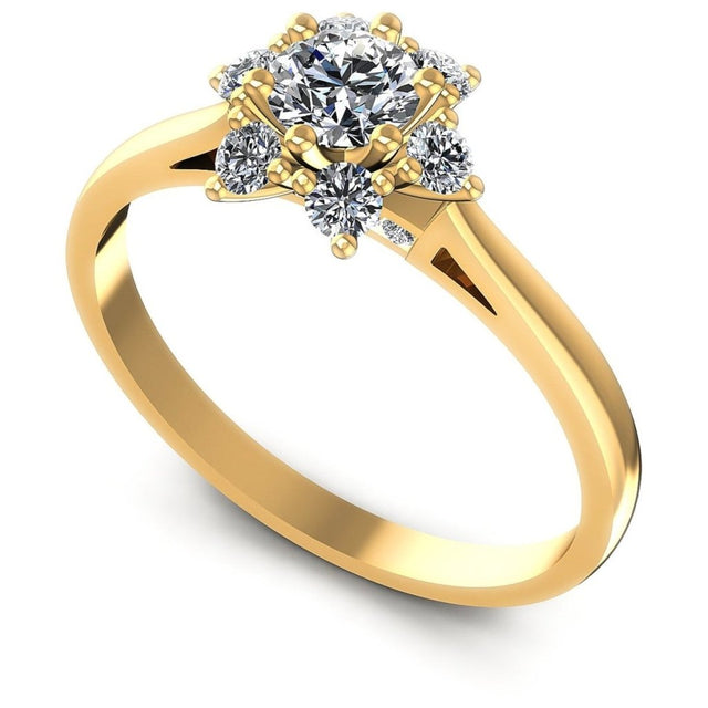 0.60 CT Round Cut Natural Diamonds - Fashion Rings