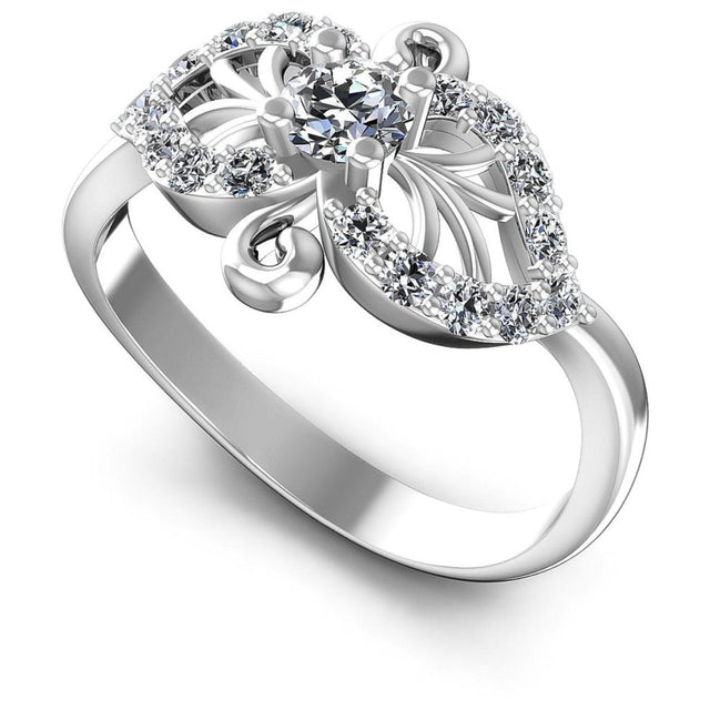 0.60 CT Round Cut Natural Diamonds - Fashion Rings