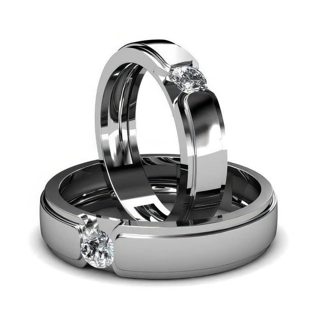 0.60 CT Round Cut Natural Diamonds - Wedding Sets