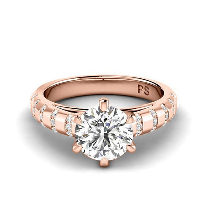 0.65-3.15 CT Round Cut Lab Grown Diamonds - Engagement Ring - Primestyle.com