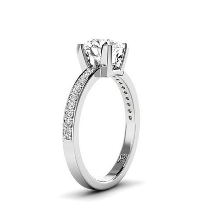 0.65-3.15 CT Round Cut Lab Grown Diamonds - Engagement Ring - Primestyle.com