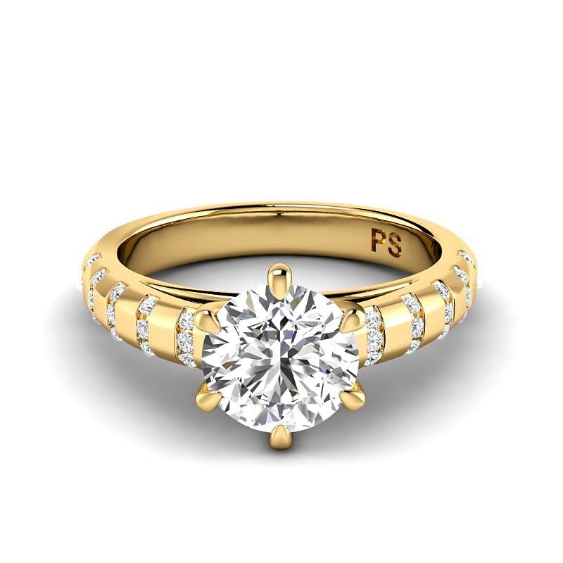 0.65-3.15 CT Round Cut Lab Grown Diamonds - Engagement Ring - Primestyle.com