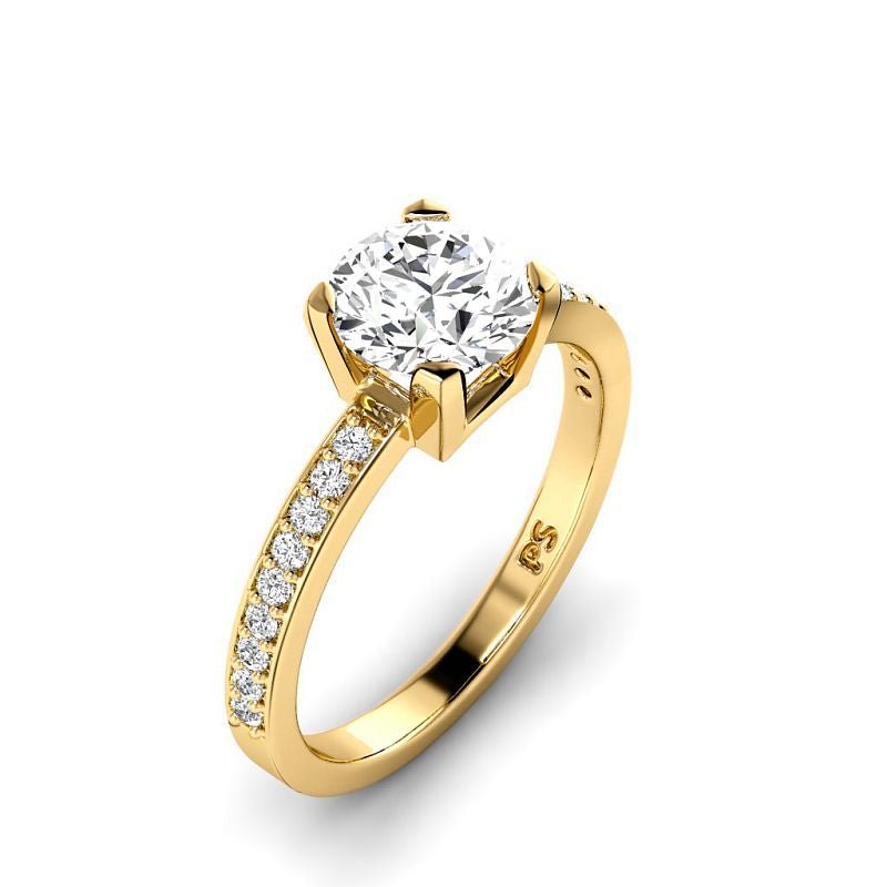 0.65-3.15 CT Round Cut Lab Grown Diamonds - Engagement Ring - Primestyle.com