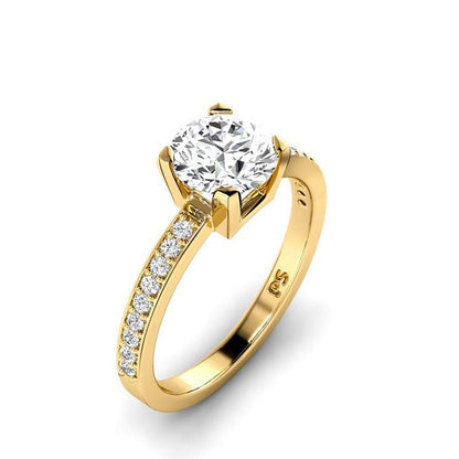 0.65-3.15 CT Round Cut Lab Grown Diamonds - Engagement Ring - Primestyle.com