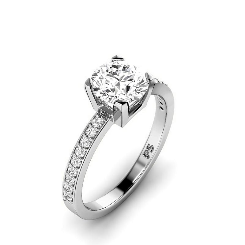 0.65-3.15 CT Round Cut Lab Grown Diamonds - Engagement Ring - Primestyle.com