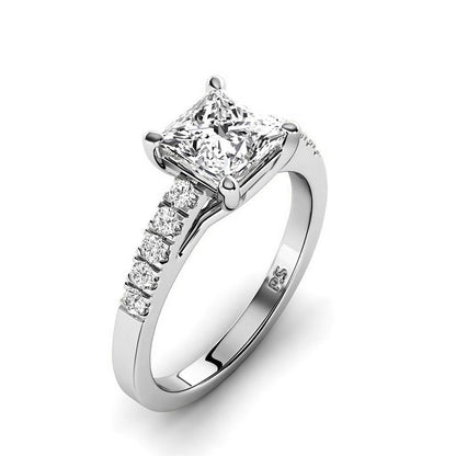 0.65-3.15 CT Round &amp; Princess Cut Lab Grown Diamonds - Engagement Ring - Primestyle.com