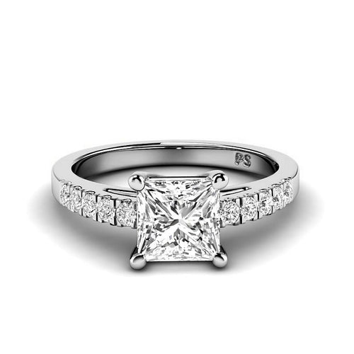 0.65 - 6.15 CT Princess & Round Cut Diamonds - Engagement Ring - Primestyle.com