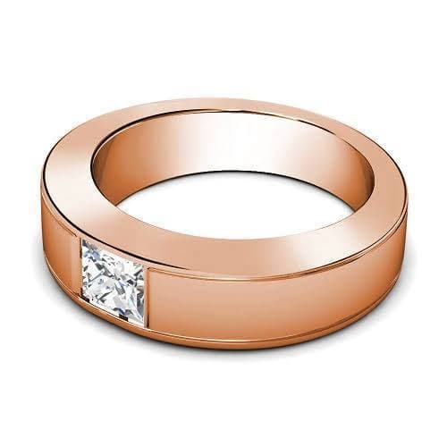 0.65 CT Princess Cut Diamonds - Mens Wedding Band - Primestyle.com