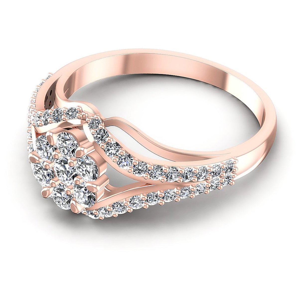 0.65 CT Round Cut Diamonds - Fashion Ring - Primestyle.com