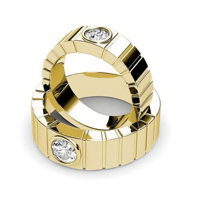 0.65 CT Round Cut Diamonds - Wedding Set - Primestyle.com