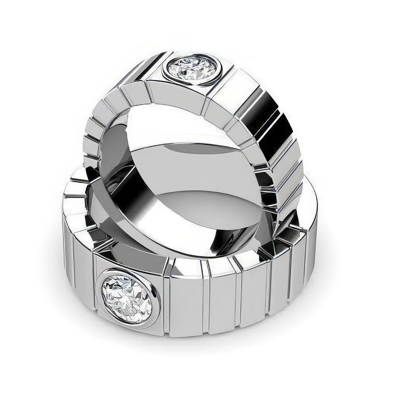 0.65 CT Round Cut Diamonds - Wedding Set - Primestyle.com