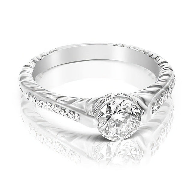 0.70-1.85 CT Round Cut Natural Diamonds - Engagement Ring