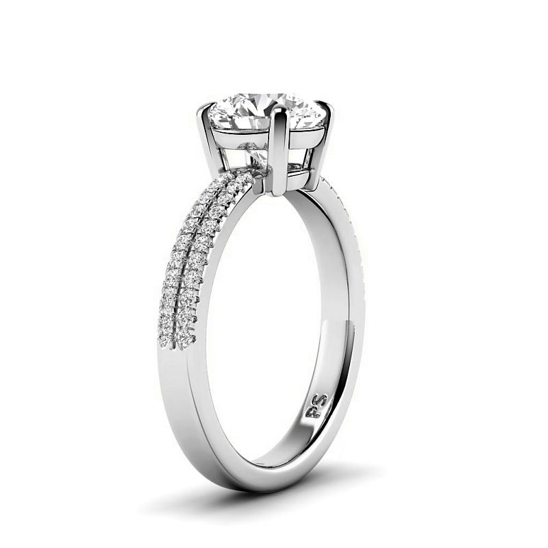 0.70-3.20 CT Round Cut Lab Grown Diamonds - Engagement Ring - Primestyle.com