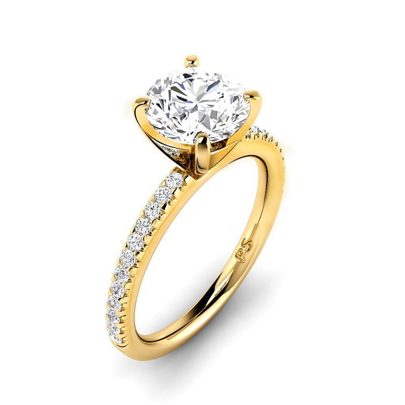 0.70-3.20 CT Round Cut Lab Grown Diamonds - Engagement Ring - Primestyle.com