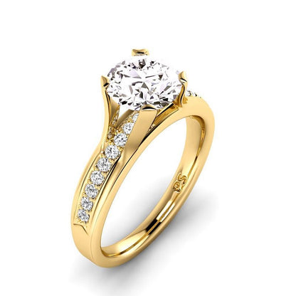 0.70-3.20 CT Round Cut Lab Grown Diamonds - Engagement Ring - Primestyle.com