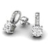 0.70-5.10 CT Round Cut Lab Grown Diamonds - Stud Earrings - Primestyle.com