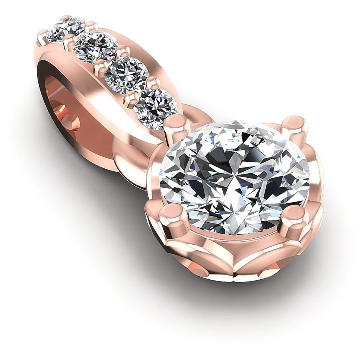 0.70 CT Round Cut Diamonds - Fashion Pendant - Primestyle.com