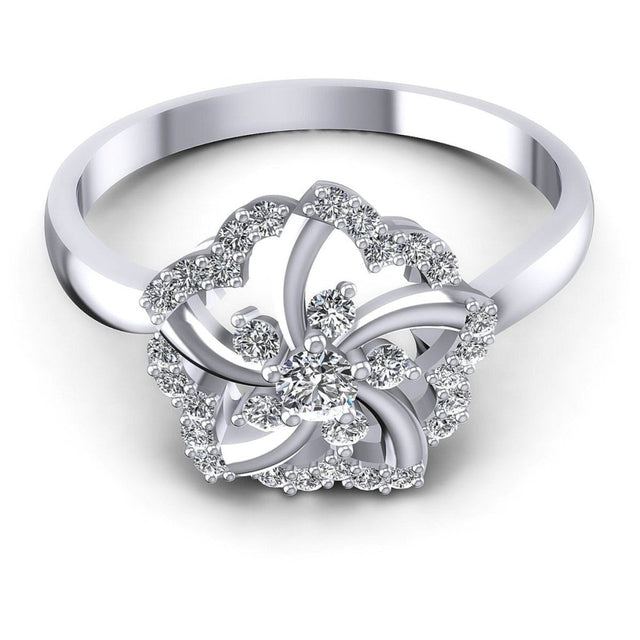 0.70 CT Round Cut Natural Diamonds - Fashion Rings