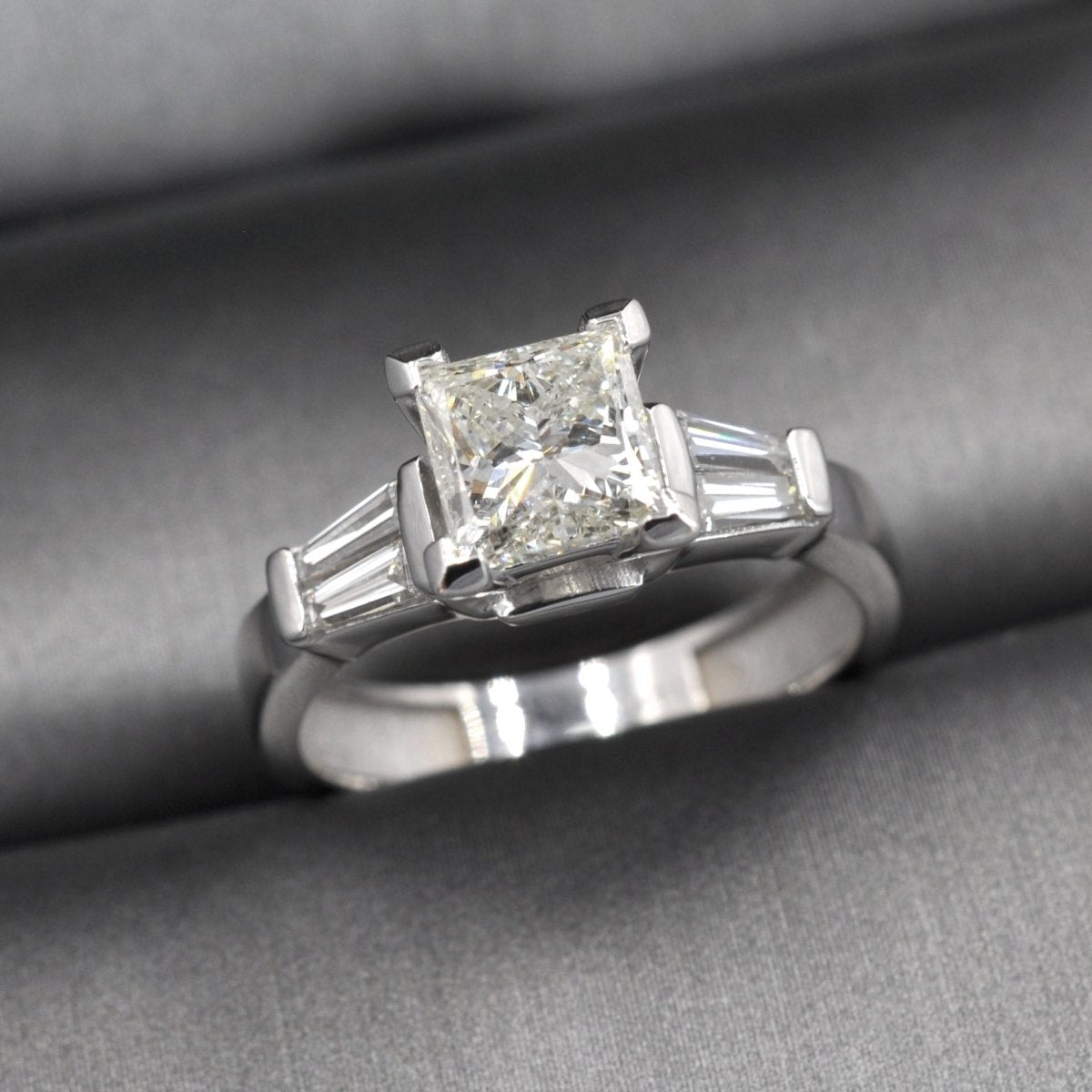 0.75-1.90 CT Taper &amp; Princess Cut Diamonds - Engagement Ring - Primestyle.com