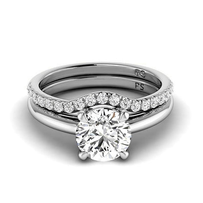 0.75-3.25 CT Round Cut Lab Grown Diamonds - Bridal Set - Primestyle.com